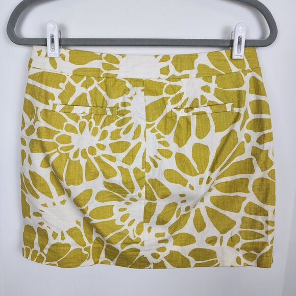 J. Crew Green Floral Sunburst Short Skirt Size 2 - Picture 2 of 8
